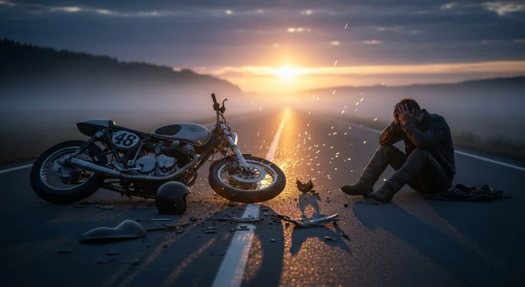 Sonhar com acidente de moto